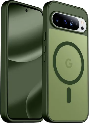 Vista 53 de SPIDERCASE Funda magnética para Google Pixel 9A, protección contra caídas de grado militar, delgada, translúcida, mate, a prueba de golpes