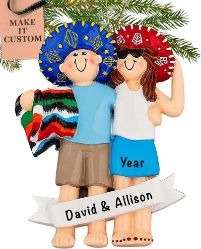 Vista 10 de Adorno personalizado de Roma Italia 2026 Adornos de Navidad personalizados 24 horas grabados con láser para pareja Regalo de recuerdo de viaje