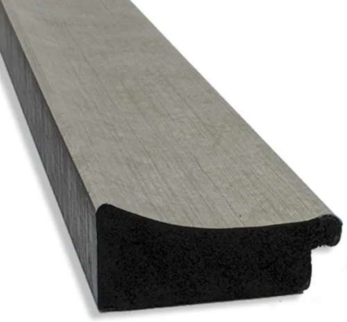 Vista 2 de Amanti Art Espejo de pared plateado de 35 x 45 pulgadas, con línea de onda, angosto, rectangular, para decoración de pared, sala de estar, marco