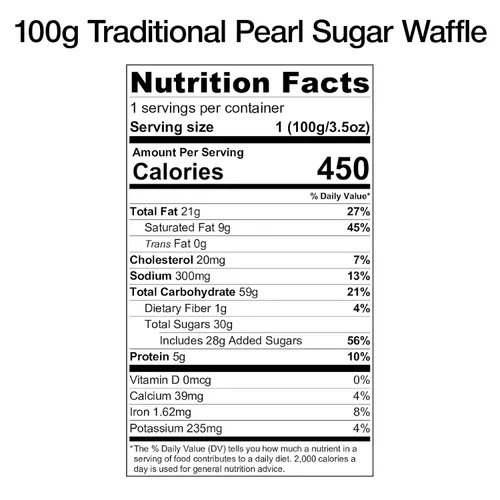Vista 2 de Auténticos waffles belgas importados de azúcar de perlas (tradicionales, [2x] 3.53 onzas y [3x] 2.7 onzas de gofres)