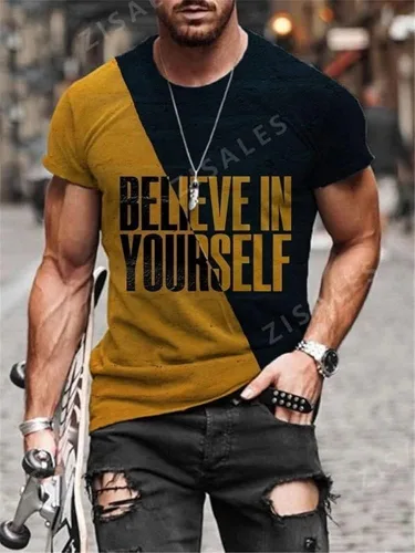 Vista 2 de Taamlou Camiseta de manga corta para hombre, diseño de hip hop, fitness, estampado de manga corta, S-4XL
