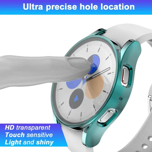 Vista 5 de Rc-Z [Packo de 4] Protector de pantalla para Samsung Galaxy Watch 6 de 40 mm, funda protectora de TPU suave, cubierta facial de repuesto, accesorios