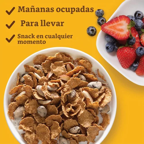 Vista 7 de Cereal de pasas y nueces, cereal alto en fibra, hecho con grano entero, 20.8 oz