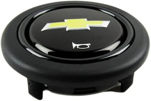 Vista 15 de Q1-TECH, botón redondo JDM universal para volantes aftermarket de 6 pernos con abertura de dos pulgadas 2" para botón de bocina (AUD-BK)