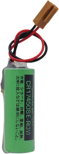 Vista 2 de (15 unidades) 3V 2500mAh CR17450SE-R PLC Batería de litio con enchufe para FANUC A98L-0031-0012 Sistema CNC no recargable