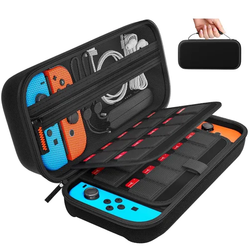 Vista 29 de daydayup Switch Carrying Case Compatible with Nintendo Switch 2, with 24 Games Cartridges Protective Hard Shell Travel Carrying Case Pouch for