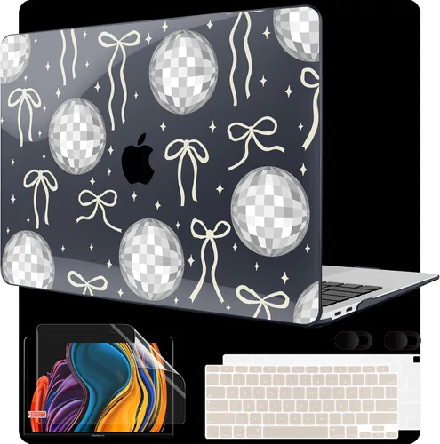 Vista 29 de MEEgoodo Funda para MacBook Air de 13 pulgadas 2021 2020 2019 2018 lanzada A2337 M1 A2179 A1932 con Touch ID, carcasa rígida de plástico y cubierta