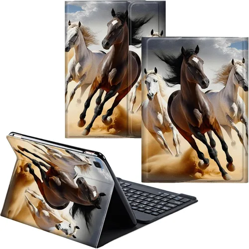 Vista 42 de Funda para Samsung Galaxy Tab S6 Lite 2022/2020 Teclado inalámbrico desmontable y cubierta de cuero PU Funda protectora para Samsung Galaxy Tab S6
