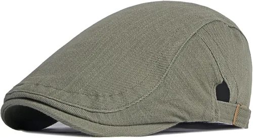 Vista 12 de DIYDECAL Gorras planas de algodón para hombre, boina de conducción taxista para mujer