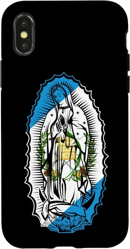 Vista 5 de Funda para iPhone 16 Virgen de Guadalupe con bandera de Guatemala