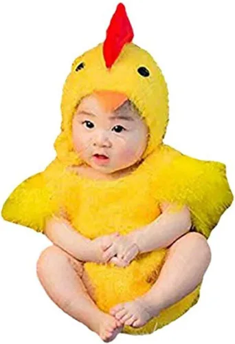 Vista 2 de LERORO Disfraz unisex para bebé recién nacido disfraz de pollo para fotografía para niños y niñas disfraz de pollo para niños pequeños de Pascua