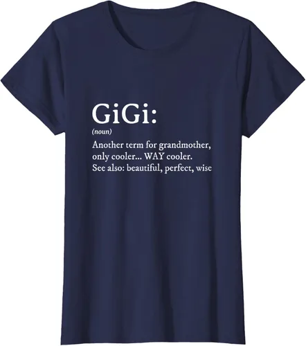 Vista 42 de Gigi Definition - Camiseta de regalo para abuela, cumpleaños y abuela, Negro
