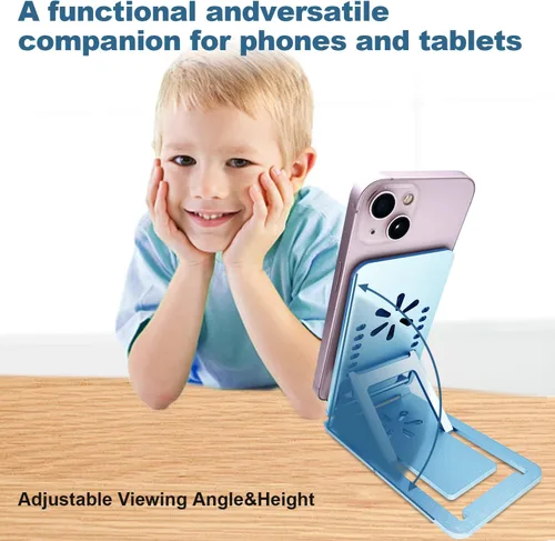 Vista 4 de Soporte de teléfono celular para escritorio, soporte ajustable de metal de alta calidad, soporte resistente para escritorio de oficina, accesorios