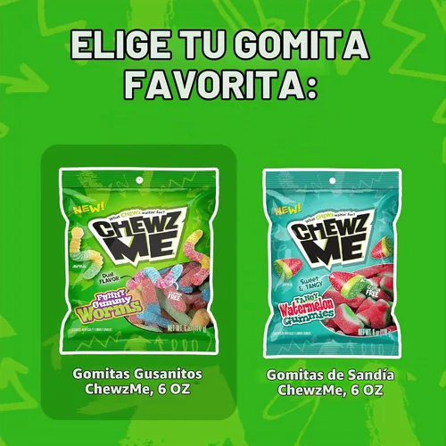 Vista 8 de ChewzMe Gusanos de Gomita Ácida, Dulces de Gomita Ácida, 6 oz (Paquete de 1)