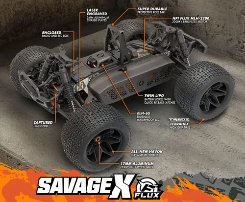 Vista 3 de HPI Racing 160101 Savage X Flux V2