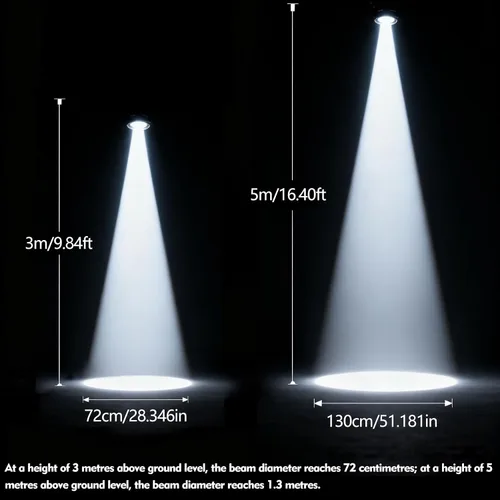 Vista 9 de Luz de Bola de Discoteca, PinSpot LED Blanco de 3W para Iluminar Bola de Espejo, Luces de PinSpot para DJ en el Escenario (Cáscara Blanca)