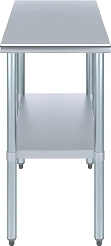 Vista 2 de Mesa de trabajo de acero inoxidable, mesa de metal