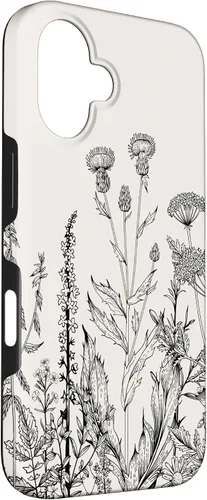 Vista 3 de iPhone 16 Cute Wildflowers Pattern Design Floral Case