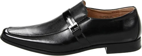 Vista 2 de STACY ADAMS Beau - Mocasín con puntera de gamuza para hombre Negro