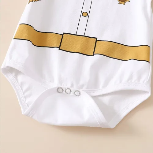 Vista 6 de Singcoco Disfraz de Haloween para bebé niño recién nacido, uniforme con sombrero