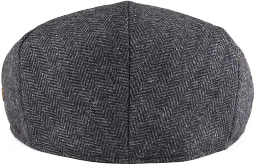 Vista 4 de VOBOOM - Gorra plana en espiga para hombre con mezcla de lana
