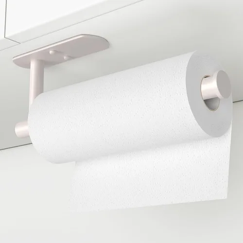 Vista 8 de VAEHOLD Soporte Adhesivo para Toallas de Papel Montaje Debajo del Gabinete en la Pared para Toallas de Papel de Cocina, Soporte para Rollo
