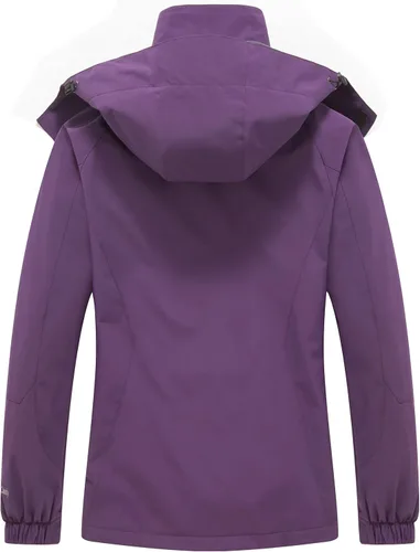 Vista 2 de Chaqueta de lluvia Diamond Candy para mujer con diseño para senderismo impermeable y ligera con capucha