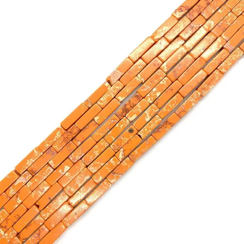 Vista 24 de Espaciador de tubo rectangular de amazonita de piedra natural de 0.157 x 0.512 in, cuentas sueltas para manualidades, pulseras, collares, joyería