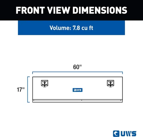 Vista 2 de UWS EC40021 Caja de herramientas superior de aluminio de pared pesada de 60 pulgadas