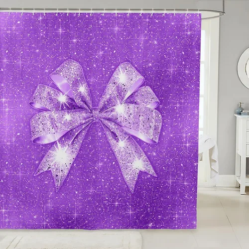 Vista 5 de Cortina de baño de flores de margarita para niños y niñas, cortina de ducha floral para decoración de baño, 72 x 72 pulgadas, retro, floral
