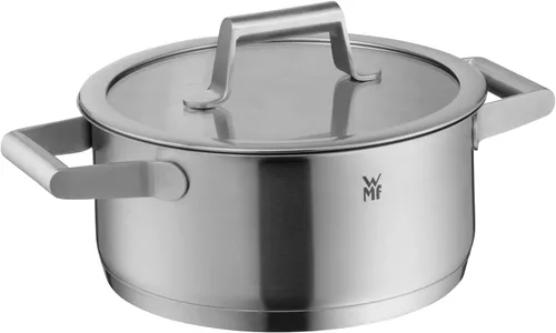 Vista 7 de WMF Comfort Line Advantage - Juego de cacerolas de inducción de 5 piezas con tapa de vidrio, acero inoxidable mate Cromargan, escala, apilable, sin