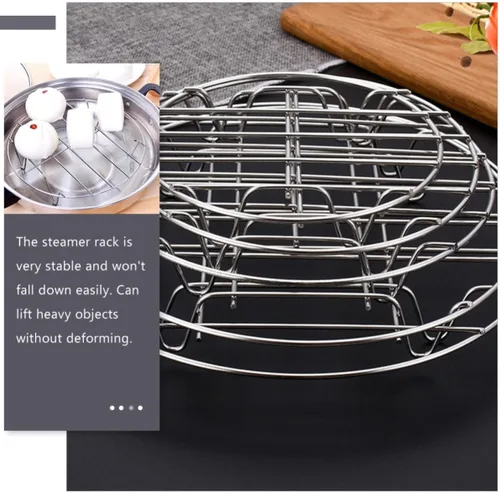 Vista 4 de Steamer Rack for Cooking Food and Eggs with Feet Stainless Steel