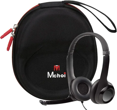 Vista 5 de Mchoi Funda rígida compatible con auriculares Logitech H390 / Logitech Zone 301 con cable, solo funda