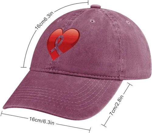 Vista 2 de World Aids Day Greeting Unisex Denim Hat Casual Baseball Cap Dad Hat Trucker Caps with Adjustable