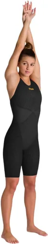 Vista 6 de ARENA Traje de carreras Powerskin Carbon Glide Kneeskin de espalda cerrada estándar para mujer Negro/Dorado