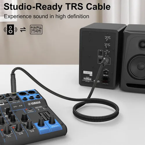 Vista 6 de HOSONGIN Cable XLR hembra a TRS macho de 3,5 mm sin equilibrio, conector de micrófono XLR hembra de 1/8 pulgadas para consola de mezcla, tableta