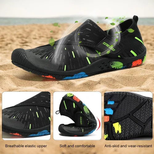 Vista 3 de Kivors Zapatos de agua, calcetines de piel descalza, zapatos de natación para hombres y mujeres, zapatos deportivos acuáticos de secado rápido