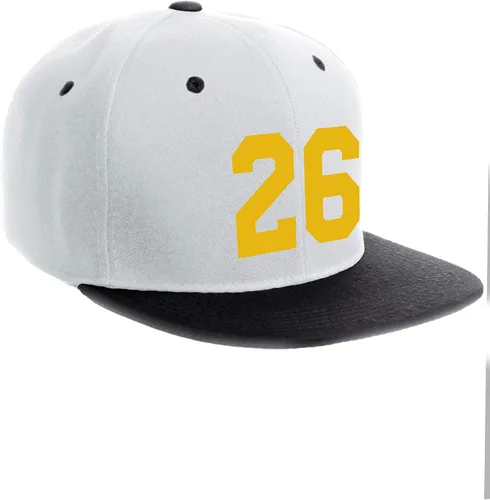 Vista 68 de Número de equipo modificado para requisitos particulares del jugador del color del sombrero del Snapback de la visera plana clásica de la visera