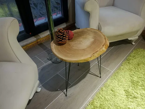 Vista 8 de Live Edge - Mesa de centro castaña (16 x 20 pulgadas)