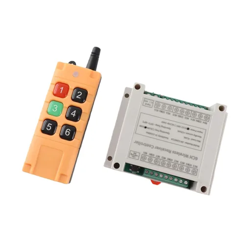 Vista 6 de VBESTLIFE Interruptor de control remoto de relé 12V 10A, 6CH 433Mhz, negro, manual, normalmente abierto