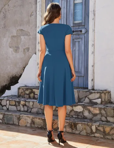 Vista 6 de BeryLove Vestidos formales para mujer, vestidos de regreso a casa, vestidos de cóctel para invitados de boda, elegante vestido casual de iglesia