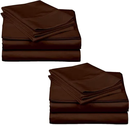 Vista 51 de Mattress-Homes Juego de sábanas de 4 piezas ultra lujosas 100% algodón suave de fibra larga de 16 pulgadas de profundidad, tamaño individual lavable