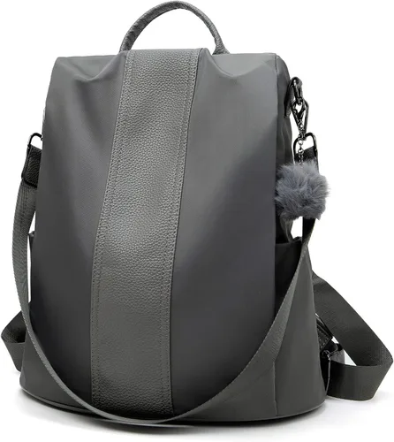 Vista 12 de Mochila impermeable liviana de nailon antirrobo para mujer, Negro, M