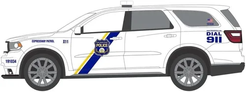 Vista 2 de Dodge Durango Policía 2019, color blanco - Greenlight 42990E/48-1/64 Escala Diecast Model Toy Car
