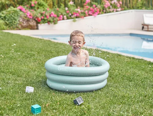 Vista 5 de Babymoov Bañera y piscina inflable: segura, portátil y crece con el bebé (desde 0+ inserto para recién nacido incluido)