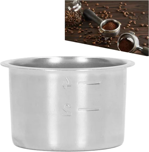 Vista 5 de Cesta de filtro poroso, recipiente de filtro de café en polvo de acero inoxidable para 4 tazas, colador de doble pared extraíble para mango de 2.008