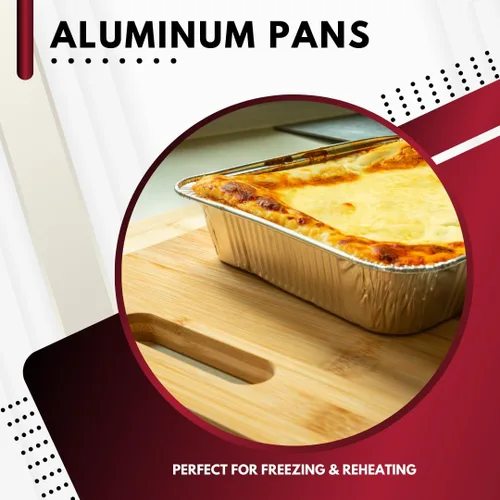 Vista 5 de Green Direct Sartenes desechables de aluminio para mesa de vapor, sin tapas, para cocinar, hornear, paquete de 10