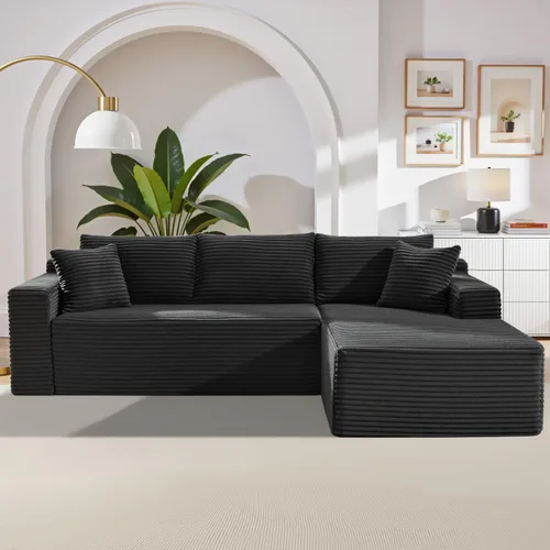Vista 27 de Sofá seccional modular de 110", sofá seccional Cloud con asiento profundo, sofás tapizados sin huesos para sala de estar, sofá modular moderno