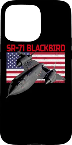 Vista 31 de SR-71 Blackbird in Action and Patriotic American Flag. Case for iPhone 17