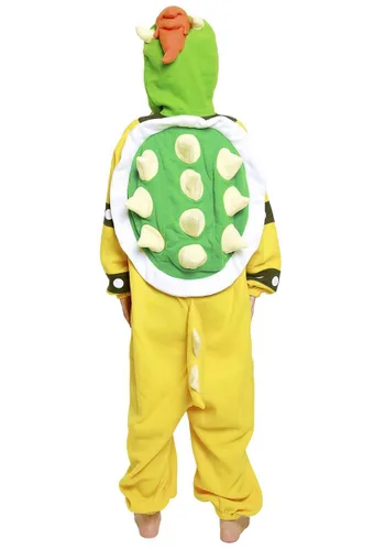 Vista 2 de Disfraz Kigurumi Bowser para Adulto de Super Mario Brothers Multicolor